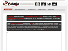 Tablet Screenshot of fafada.com
